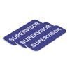 Supervisor 1 x 3 Name Tag, Blue (3 Pack)