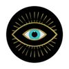 Yellow Evil Eye Black PopSockets Swappable PopGrip