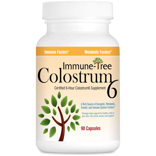 Immune Tree Colostrum6, Certified 6-Hour Colostrum, 90 Capsules