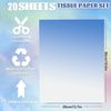 Blue Tissue Paper,20sheets Blue White 50x35cm Wrapping Paper