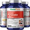 NusaPure Calcium Pyruvate 1500mg 200 Vegetarian Caps (Non-GMO, Vegan) - 750mg per caps