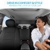 Solid Black PolyPro Seat Covers Full Front Rear Set-Sedan Van Truck SUV