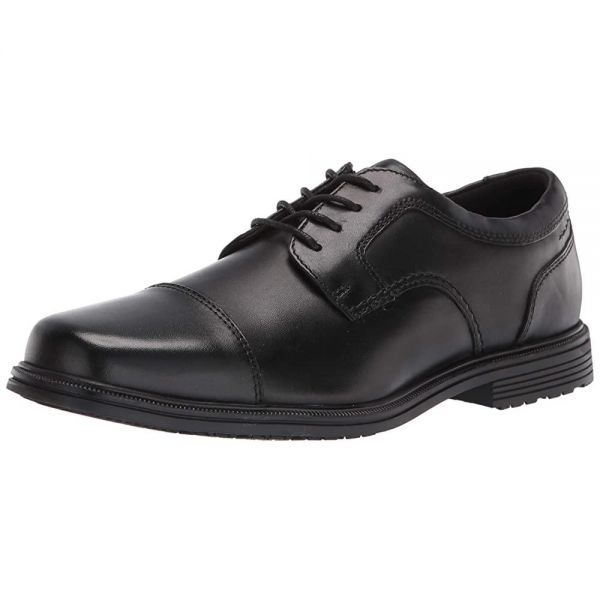 Rockport Men's Robinsyn Waterproof Cap Toe Oxford Black.