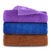 AWAVM 3PCS African Mesh Bath Sponge, Body Foaming Shower Towel, Shower Exfoliating Sponge Strap, Unisex (Purple, Blue, Coffee)
