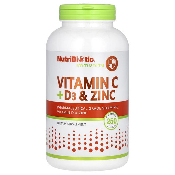 Immunity, Vitamin C + D3 & Zinc, 250 Capsules