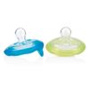 Nûby - 2 Natural Flex™ Dummies Cherry Shape - Green & Aqua - 6-36 Months