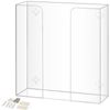 Double Glove Box Holder Dispenser - Wall Mount or Countertop Load Open Top Clear