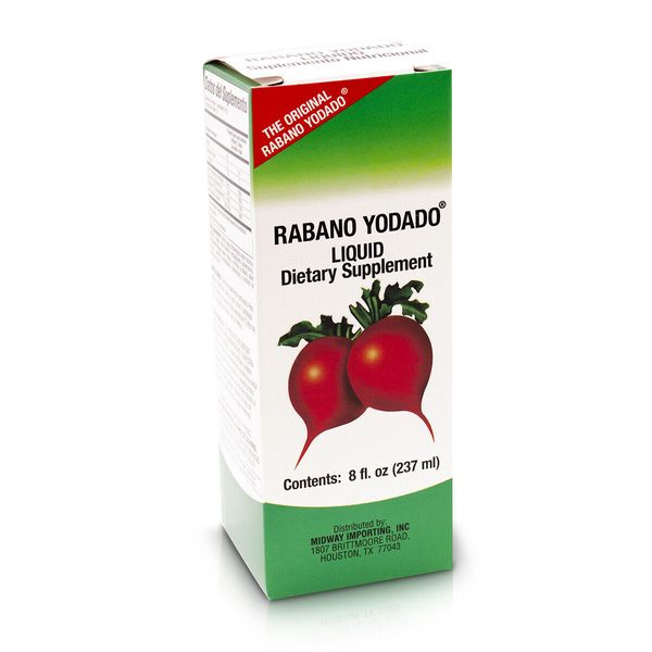 IODIZED RADISH / RABANO YODADO LIQUID DIETARY SUPPLEMENT 8 OZ✅