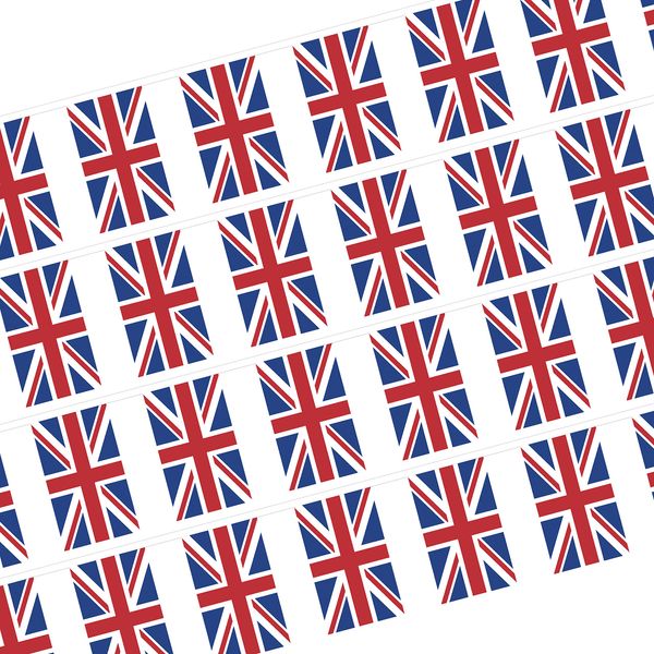 Robelli Union Jack Rectangle Flag Party Fabric Bunting - 10m