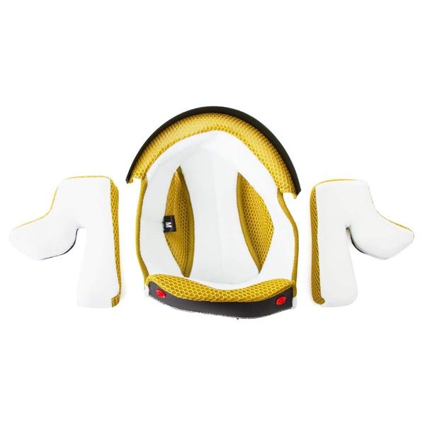 Acerbis Helmet Lining & Cheek Pads Fiber White/Gold, white, m