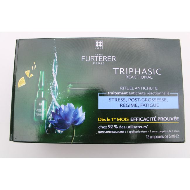 René Furterer Triphasic Reactional Ritual Anti-Hair Loss Treatment 12 vials x5ml