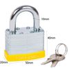 Spares2go Complete Ladder Security Chain Kit with Wall Brackets Locking Bar Padlock Set