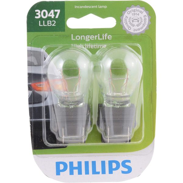 Philips 3047LLB2 3047 LongerLife Miniature Bulb, 2 Pack