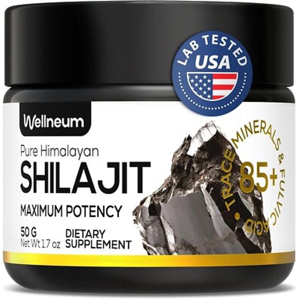 Wellneum  Shilajit Resin - Shilajit Pure Himalayan Organic for Maximum Potency,