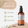 Carrot Oil 100% Organic Cold-Pressed 100ml | Visible, Beautiful Tan | Easy To Distribute | Protects Against Harmful UV Rays | Restores Elasticity, Softness And Smoothness