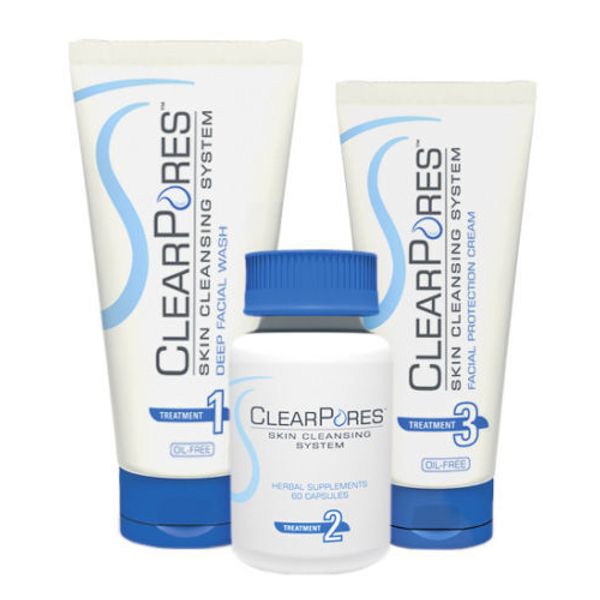 ClearPores Facial System 3 Month Supply Acne Treatment Skin Care Acne Scar Cream