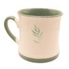 Leaf Ceramic Mug Green & White 8.8 CM Microwave & Dishwasher Safe Gift Tableware