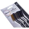Harris Essentials Mini Wire Brush 3 Pack, Nylon, Steel & Brass