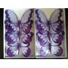 Glitter Mesh Butterflies 18cm x6 (Purple)
