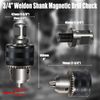 Magnetic Drill Tool Adaptor Clamping Range 1/16'' -1/2'' with 3/4'' Weldon Shank