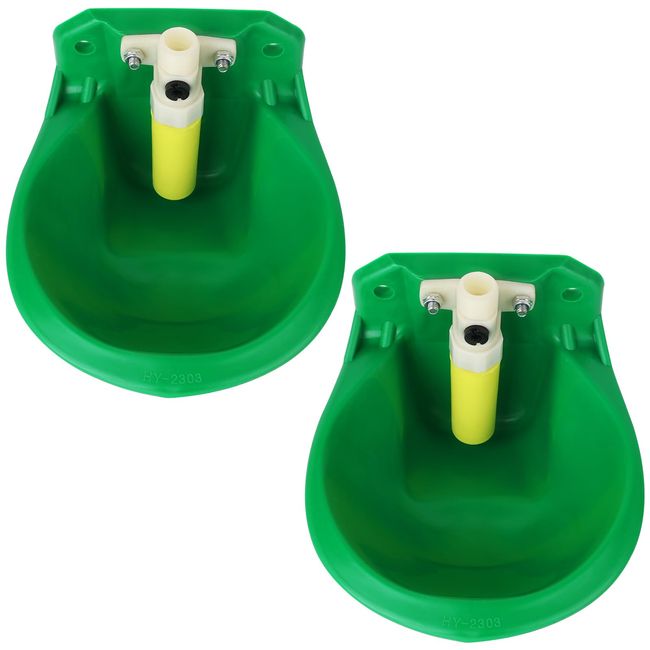 2Pack Automatic Waterer Bowl Sheep Drinking Bowl Farm Feeding Water Bowl Dispenser for Sheep, Goats, Piglets, Small Horses Farm Livestock Supplies