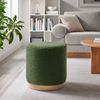 Tilden Ottoman in Moss Green Natural