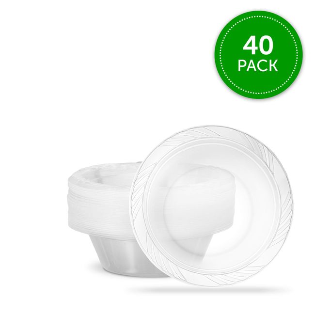 Plasticpro 200 Count Disposable 6 inch White Plastic Dessert Plates