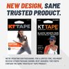 KT TAPE Original, Pre-cut, 20 Strip, Cotton, Black