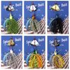 SHADDOCK Bass Bait Set Buzzbait Lures Swimming Lures Topwater Baits Carbide Spinning Lures Fishing Lures for Bass Pike Trout 6 Pieces Multicolor