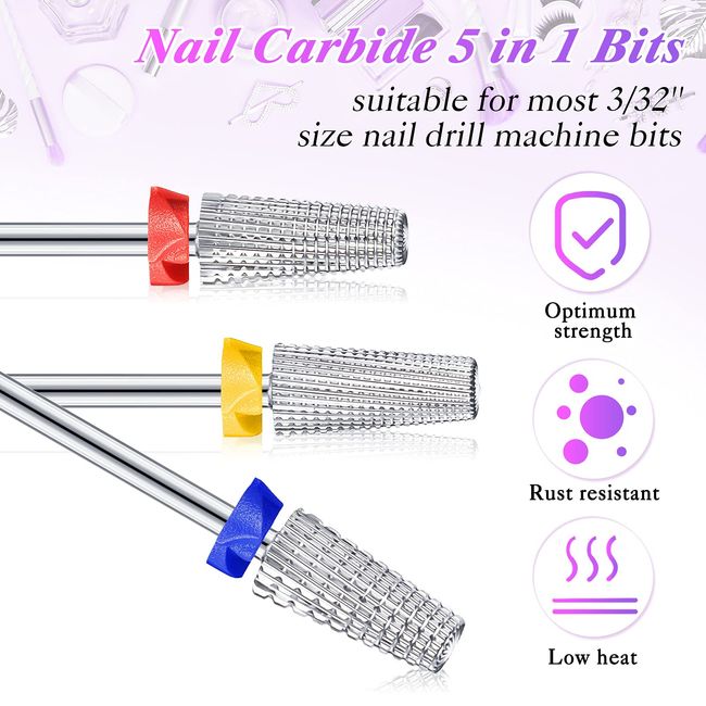 61 Pieces Dangle Nail Piercing Charms Set, Nail Art Piercing Tool Hand  Drill and Beaded Rings Jewelry Rings for Tips, Acrylic, Gels and  Decorations