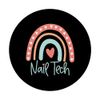 Nail Tech Technician Manicurist Boho Rainbow PopSockets with Interchangeable PopGrip
