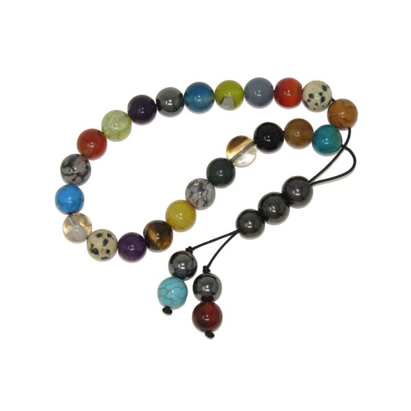 N9 MG - Greek Style Loose Strung Worry Beads 10mm Mixed Gemstone Beads Handmade