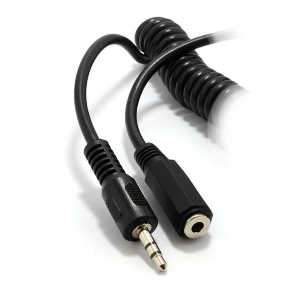 kenable COILED 3.5mm Stereo Jack to Socket Headphone Extension Cable Lead 5m [5 metres]