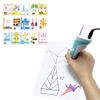 20 Sheets 3D Printer Drawing Molds Paper Stencils for 3D Printing Pen, 40 Patterns and a Clear Plate Set