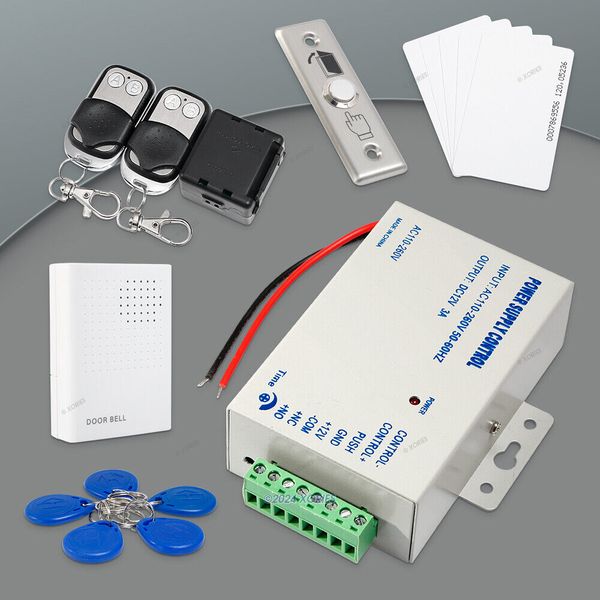 Power Supply Module Doorbell Button with RFID Keyfobs for Access Control System