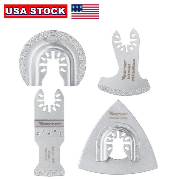 4X Oscillating Multi Tool Blade Diamond Saw Blades Set for Mortar Grout Removal