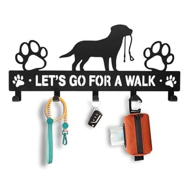 5-Hooks Dog Leash Holder for Wall,Doorway Dog Hooks for Wall,Dog Outdoor