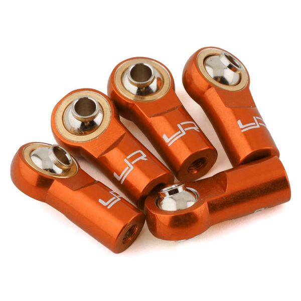 Yeah Racing 3mm Aluminum Threaded Rod Ends (Orange) (5) (Standard Thread)