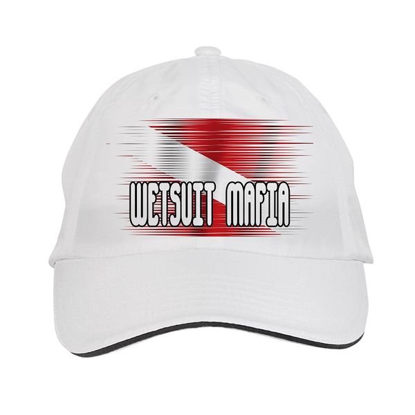 Makoroni - Wetsuit Mafia Scuba Diving Hat Adjustable Cap, DesT42 White