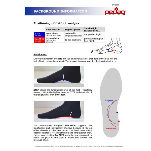 Pedag Pedag 165 Balance Leather, Self Adhesive Arch Support, Flatfoot Wedge, Tan, Extra Large (Men's 10 and Up)