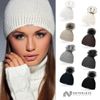 Neverless® Women's Lined Knitted Fur Bobble - Faux Fur Winter Hat - Bobble Hat -