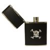 Black skull and crossbones hip flask