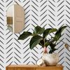 Abstract Chevron Brush Marks Black Paint Wallpaper