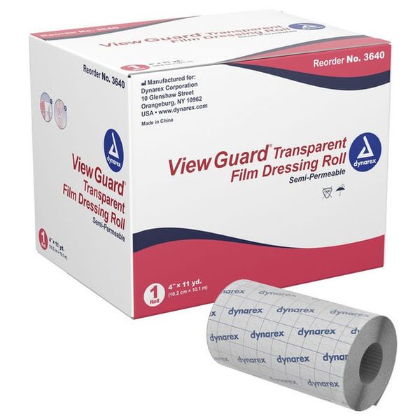 Dynarex View Guard Tattoo After Care Tattoo Dressings, 4" x 11yds Not Sani Derm