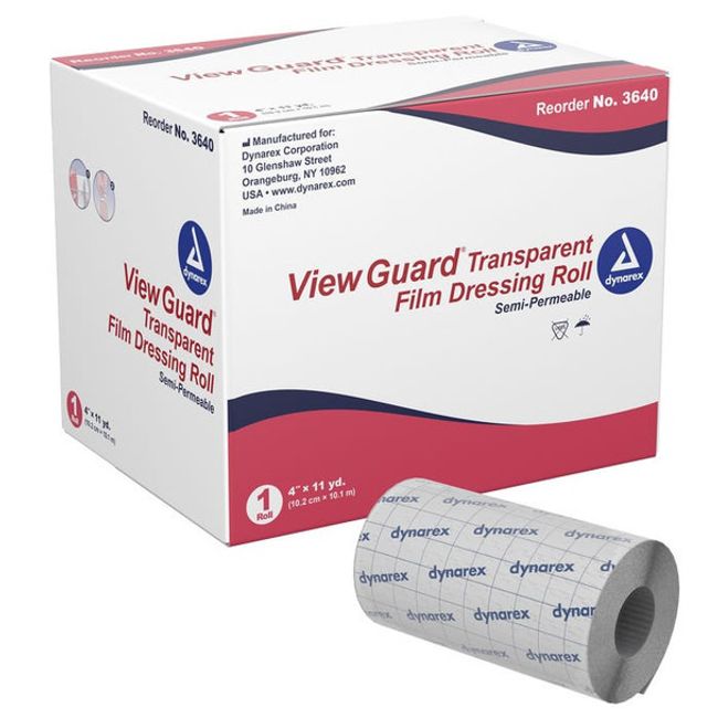 Dynarex View Guard Tattoo After Care Tattoo Dressings, 4" x 11yds Not Sani Derm