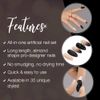 NAIL ADDICT black stud & pink ombre 1 u