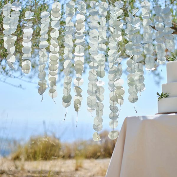 Ginger Ray Sage Hanging Paper Tissue Wedding Backdrop Decoration, Green