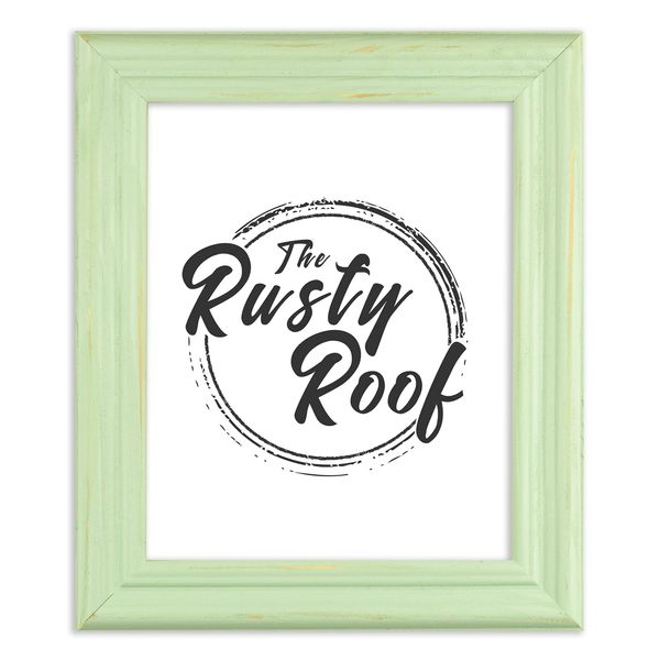 The Rusty Roof-Distressed Lucy Mint-Solid Wood Picture Frame-8x12