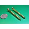 Brass #14 Phillips Flat Head Wood Screw x 2.50" Length, 10 Pcs