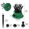 2x 360° Automatic Garden Lawn Sprinkler Set Multi-Head Rotating Irrigation Tool
